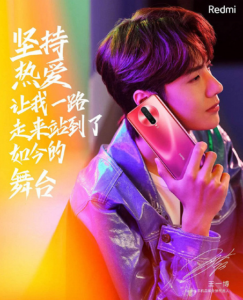 Redmi K30 poses on the official picture in a new color