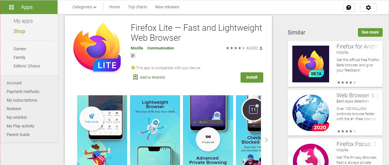 Mozilla launched a lightweight browser for low-end and mid-range phones