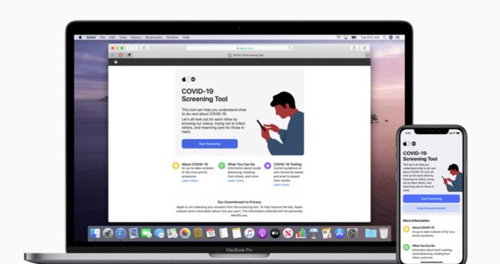 Apple launched the COVID-19 website for the iPhone app and MacBook Pro