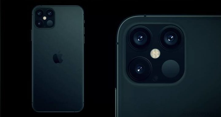 Apple iPhone 12 Pro latest concept image exposure: rear "Yuba" four cameras