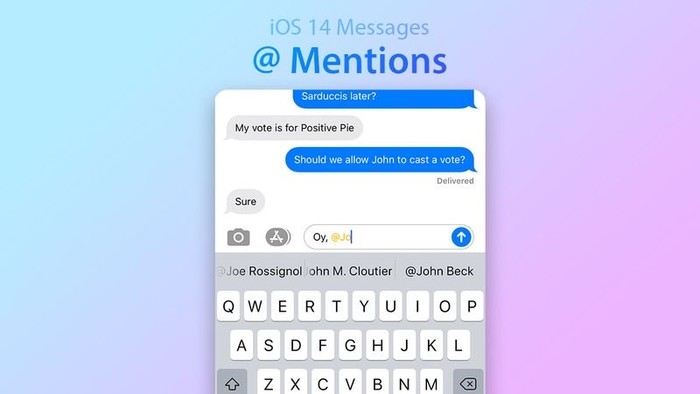 IOS 14 message function