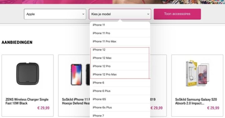 Dutch operator's official website exposed 4 iPhone naming
