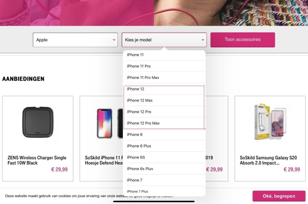 Dutch operator's official website exposed 4 iPhone naming