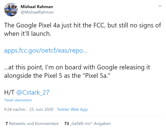 Google Pixel 4a certified by the FCC, smartphone could start soon